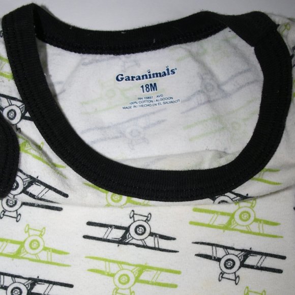 Airplanes! Black & Green Tank Shirt 18m Boy - Picture 5 of 7